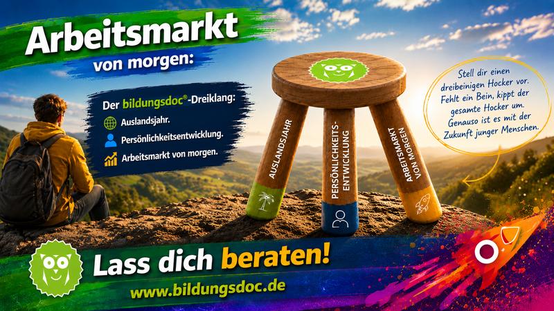 Arbeitsmarkt von morgen: Der bildungsdoc®-Dreiklang aus Auslandsjahr, Persönlichkeitsentwicklung und Zukunftskompetenzen als Grundlage für den beruflichen Erfolg – bildungsdoc® Dresden.