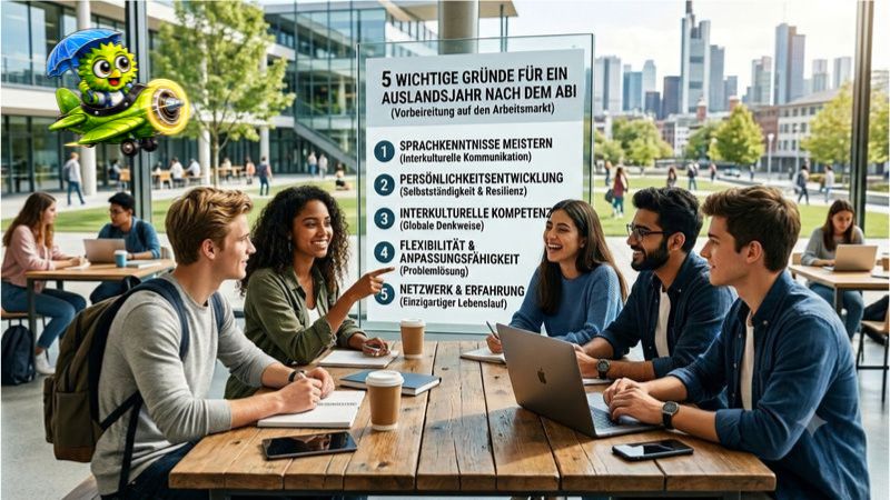 Auslandsjahr nach dem Abitur – Die beste Vorbereitung auf den Arbeitsmarkt von morgen | bildungsdoc® Junge Erwachsene planen gemeinsam ihr Auslandsjahr nach dem Abitur und entwickeln wichtige Zukunftskompetenzen für Studium, Ausbildung und den Arbeitsmarkt von morgen.