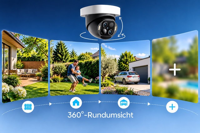 Hanggrundstück überwachen: Kamerapositionen für mehrere Höhen und Ebenen planen
